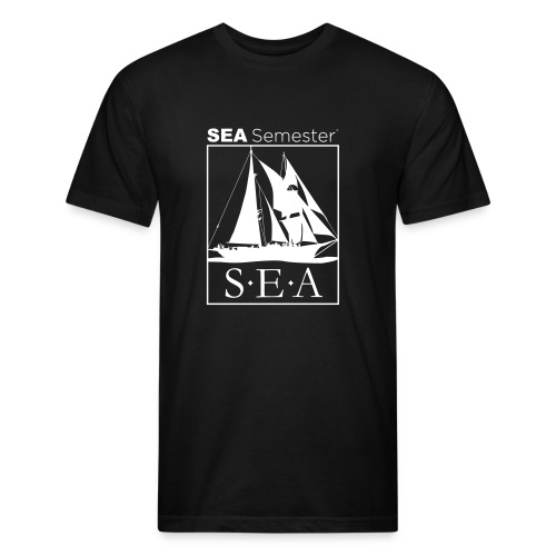 SEA_logo_WHITE_eps - Fitted Cotton/Poly T-Shirt by Next Level
