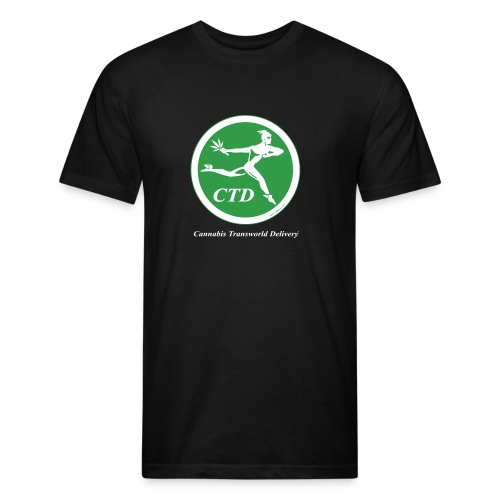 Cannabis Transworld Delivery - Green-White - Fitted Cotton/Poly T-Shirt by Next Level