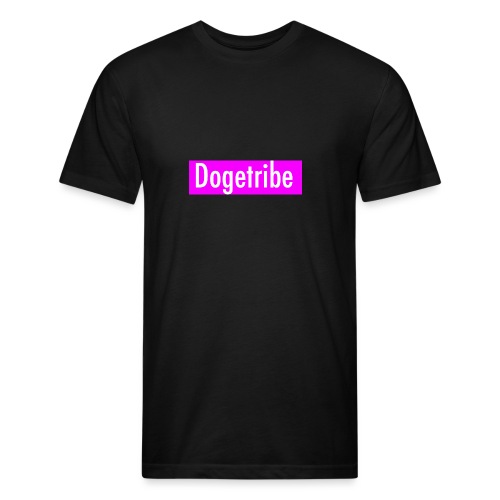 Dogetribe pink logo - Fitted Cotton/Poly T-Shirt by Next Level