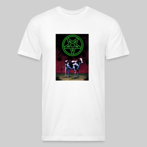Satanic Cow - Fitted Cotton/Poly T-Shirt by Next Level
