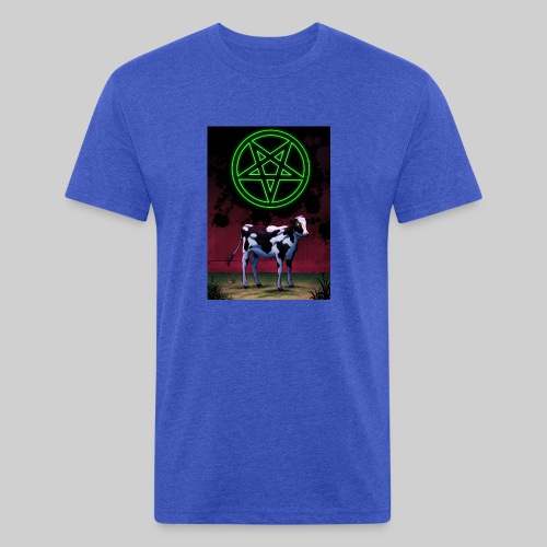 Satanic Cow - Fitted Cotton/Poly T-Shirt by Next Level