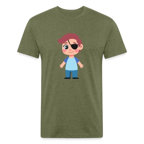 Boy with eye patch - Fitted Cotton/Poly T-Shirt by Next Level