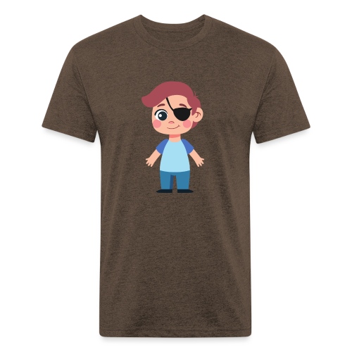Boy with eye patch - Fitted Cotton/Poly T-Shirt by Next Level