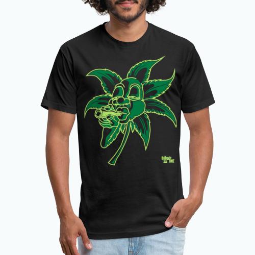 smoking leaf - Fitted Cotton/Poly T-Shirt by Next Level