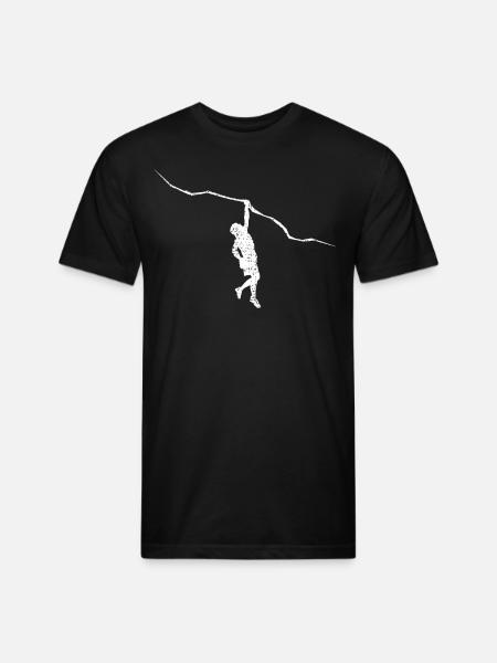 Climbing Climb - Unisex Poly/Cotton T-Shirt - black