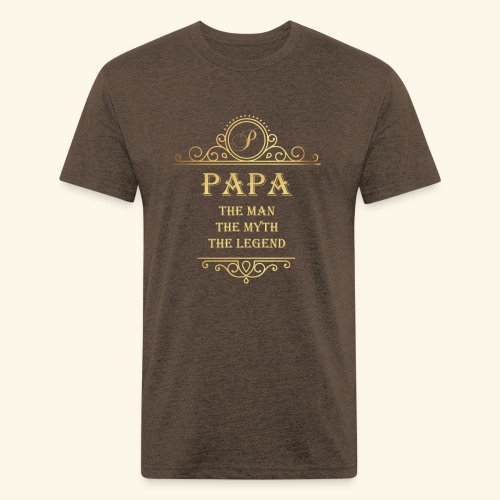 Papa the man the myth the legend - 2 - Men’s Fitted Poly/Cotton T-Shirt
