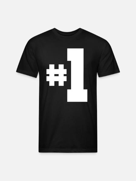 number 1 - Unisex Poly/Cotton T-Shirt - black