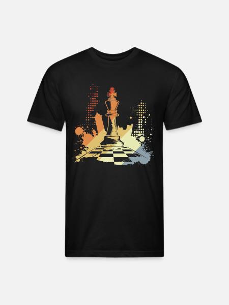 Chess Pieces - Unisex Poly/Cotton T-Shirt - black