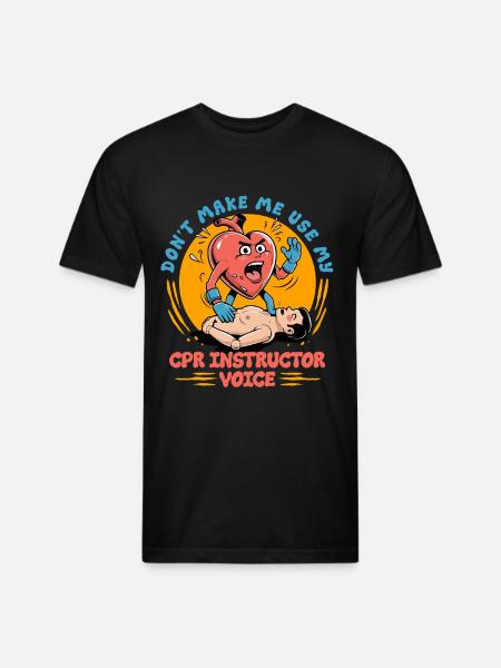 CPR Instructor Paramedic - Unisex Poly/Cotton T-Shirt - black