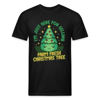 Christmas Tree Farmer Selling Farm Fresh - Unisex Poly/Cotton T-Shirt - black - Front - Jose (178cm)