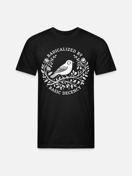 Radicalized by Basic Decency - Unisex Poly/Cotton T-Shirt - black