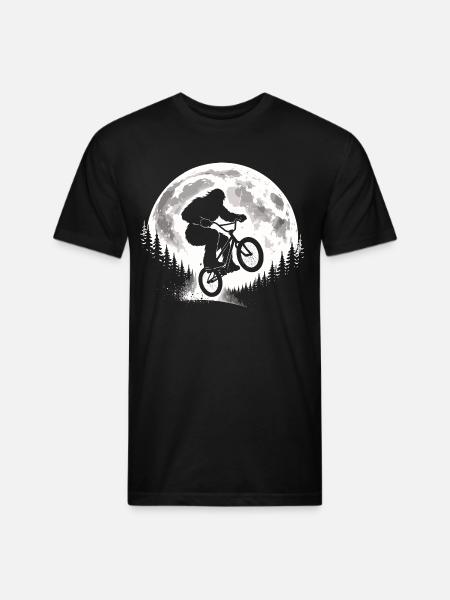 Bigfoot BMX Jump - Unisex Poly/Cotton T-Shirt - black