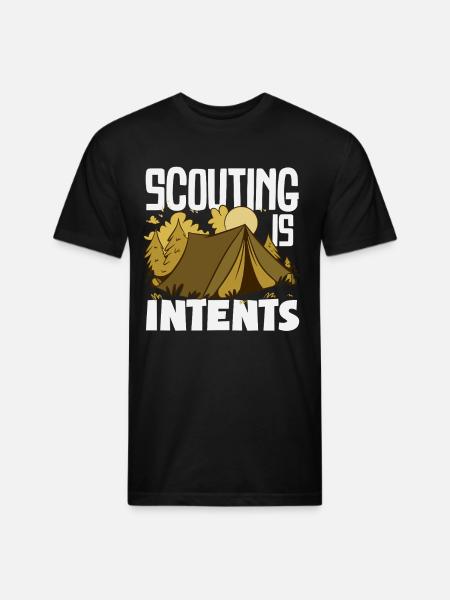 Scouting Is Itents Funny Scout - Unisex Poly/Cotton T-Shirt - black