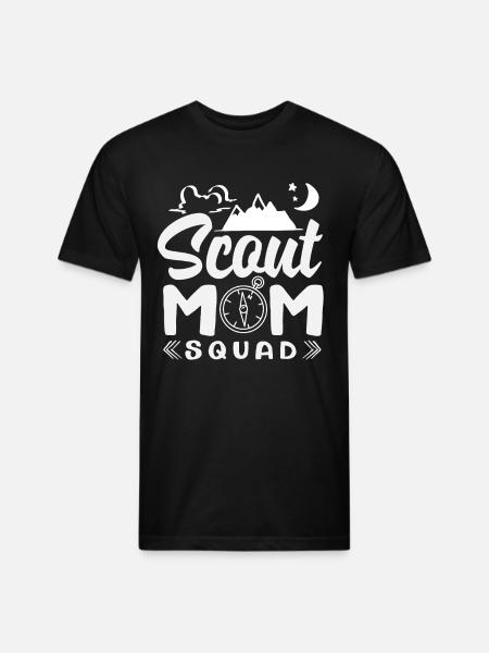 Proud Mother Scout Scouting Mom Squad - Unisex Poly/Cotton T-Shirt - black