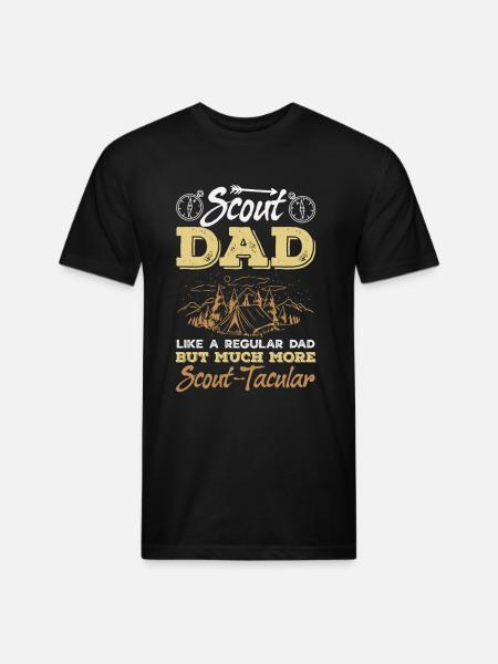 Scout Dad Scouting Camp Leader Father - Unisex Poly/Cotton T-Shirt - black