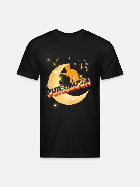 PURRMOON - Unisex Poly/Cotton T-Shirt - black
