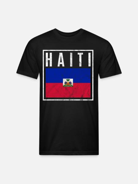 Haiti - Unisex Poly/Cotton T-Shirt - black