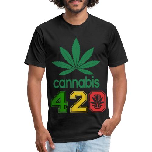 Light Hearted 420 Make It Legal Weed Marijuana - Men’s Fitted Poly/Cotton T-Shirt