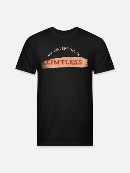 Limitless Potential Typography - Unisex Poly/Cotton T-Shirt - black