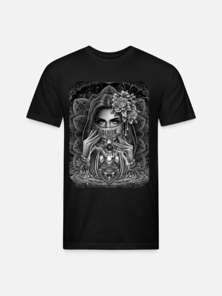 Sinner skull mask - Unisex Poly/Cotton T-Shirt - black