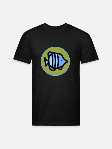 Fish - Fisch - Poison - Unisex Poly/Cotton T-Shirt - black