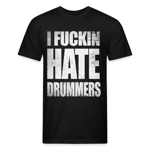 i_hate_drummers_SCRATCH20 - Men’s Fitted Poly/Cotton T-Shirt