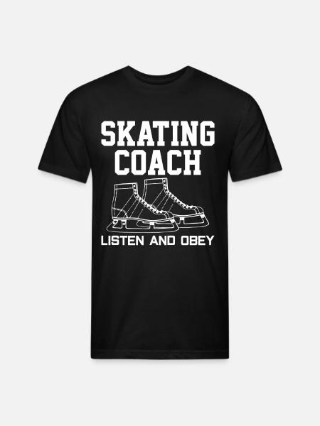 figure skating - Unisex Poly/Cotton T-Shirt - black
