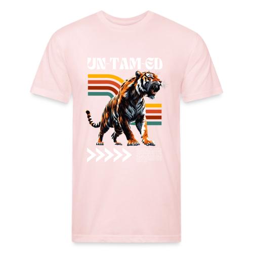 Unleash Your Wild Side: Fierce Tiger Print Design - Unisex Poly/Cotton T-Shirt