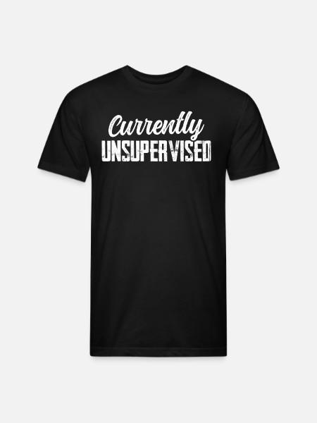 Currently Unsupervised Sarcasm Sarcastic Sayings - Unisex Poly/Cotton T-Shirt - black