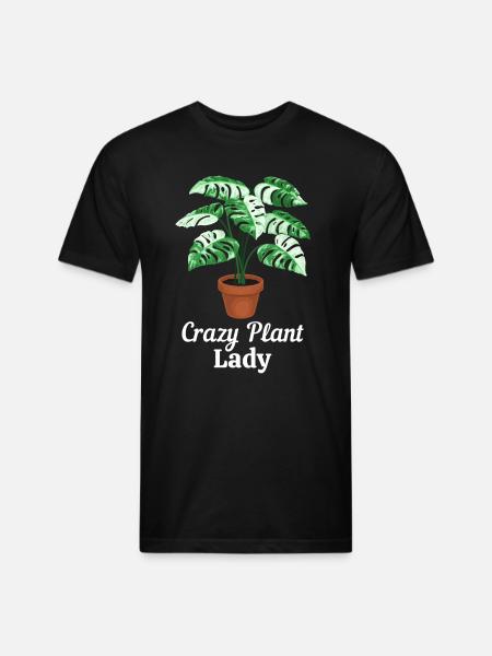Crazy Plant Lady - Unisex Poly/Cotton T-Shirt - black
