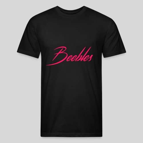Pink Beebles Logo - Fitted Cotton/Poly T-Shirt by Next Level