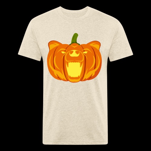 Pumpkin Bear - Men’s Fitted Poly/Cotton T-Shirt