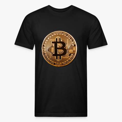 Bitcoin Coin - Men’s Fitted Poly/Cotton T-Shirt