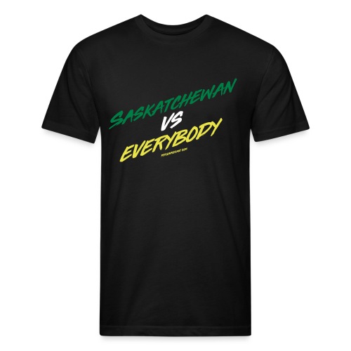 Saskatchewan Vs Everybody - Men’s Fitted Poly/Cotton T-Shirt