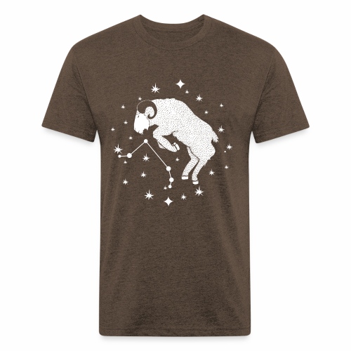 Ambitious Aries Constellation Birthday March April - Fitted Cotton/Poly T-Shirt by Next Level