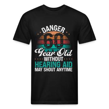 60 Birthday Idea Humor May Shout Funny 60 Year Old - Unisex Poly/Cotton T-Shirt - black - Front - Jose (178cm)