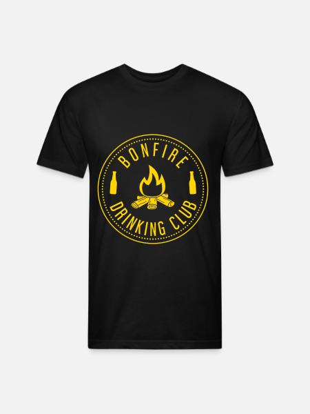 Bonfire Drinking Club - Unisex Poly/Cotton T-Shirt - black