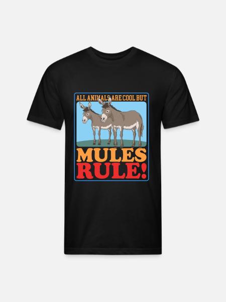 Mule Lover Mules Rule - Unisex Poly/Cotton T-Shirt - black