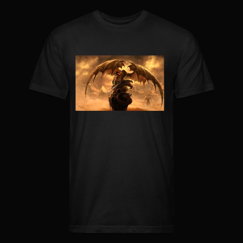 Dragon féroce - Men’s Fitted Poly/Cotton T-Shirt