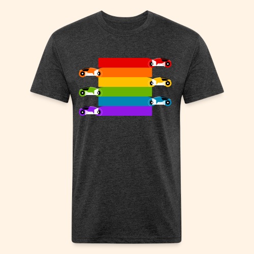 Pride on the Game Grid - Men’s Fitted Poly/Cotton T-Shirt