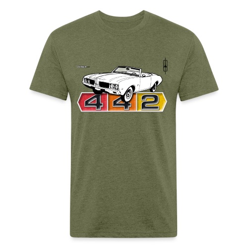 Oldsmobile 442 convertible - Men’s Fitted Poly/Cotton T-Shirt