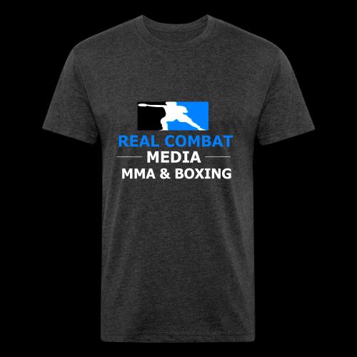 RCM MMA & BOXING Light Blue White Text - Unisex Poly/Cotton T-Shirt