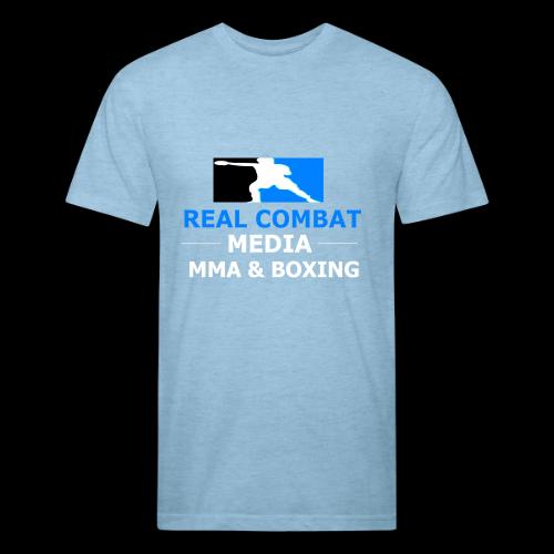 RCM MMA & BOXING Light Blue White Text - Unisex Poly/Cotton T-Shirt