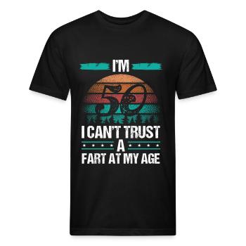 Funny 50 Year Old Birthday Idea 50th Birthday - Unisex Poly/Cotton T-Shirt - black - Front - Jose (178cm)