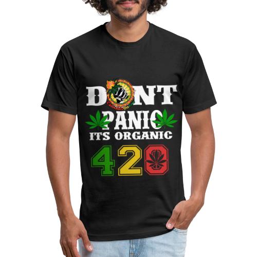 Joking 420 Organic Smoke Weed Marijuana Design - Men’s Fitted Poly/Cotton T-Shirt