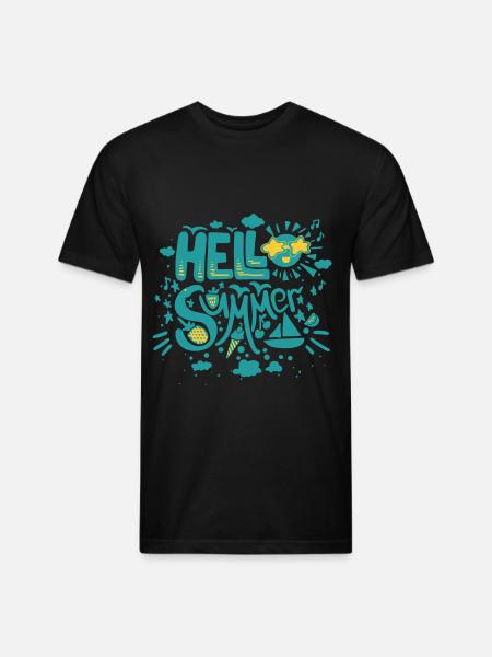 Hello Summer Relatives - Unisex Poly/Cotton T-Shirt - black