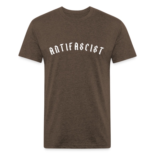 ANTIFASCIST Gothic Font - Men’s Fitted Poly/Cotton T-Shirt