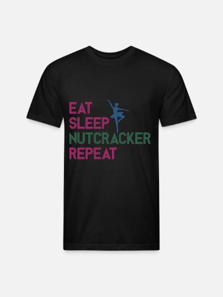 Eat Sleep Nutcracker Repeat - Unisex Poly/Cotton T-Shirt - black