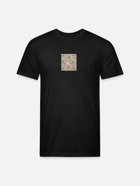 Unique floral design - Unisex Poly/Cotton T-Shirt - black