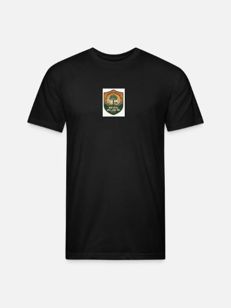 Mind Growth Shield Patch - Unisex Poly/Cotton T-Shirt - black